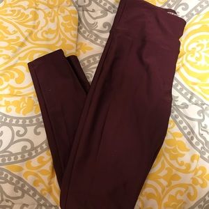 ❗️ Forever 21 Maroon Seamed Active Leggings